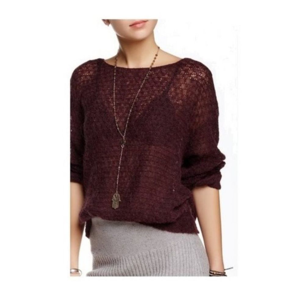 Free People Brandywine Draped Back Sweater Small